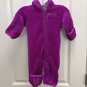 Columbia Foxy Baby II Fleece Bunting – Purple – Infant Size 3–6 Months